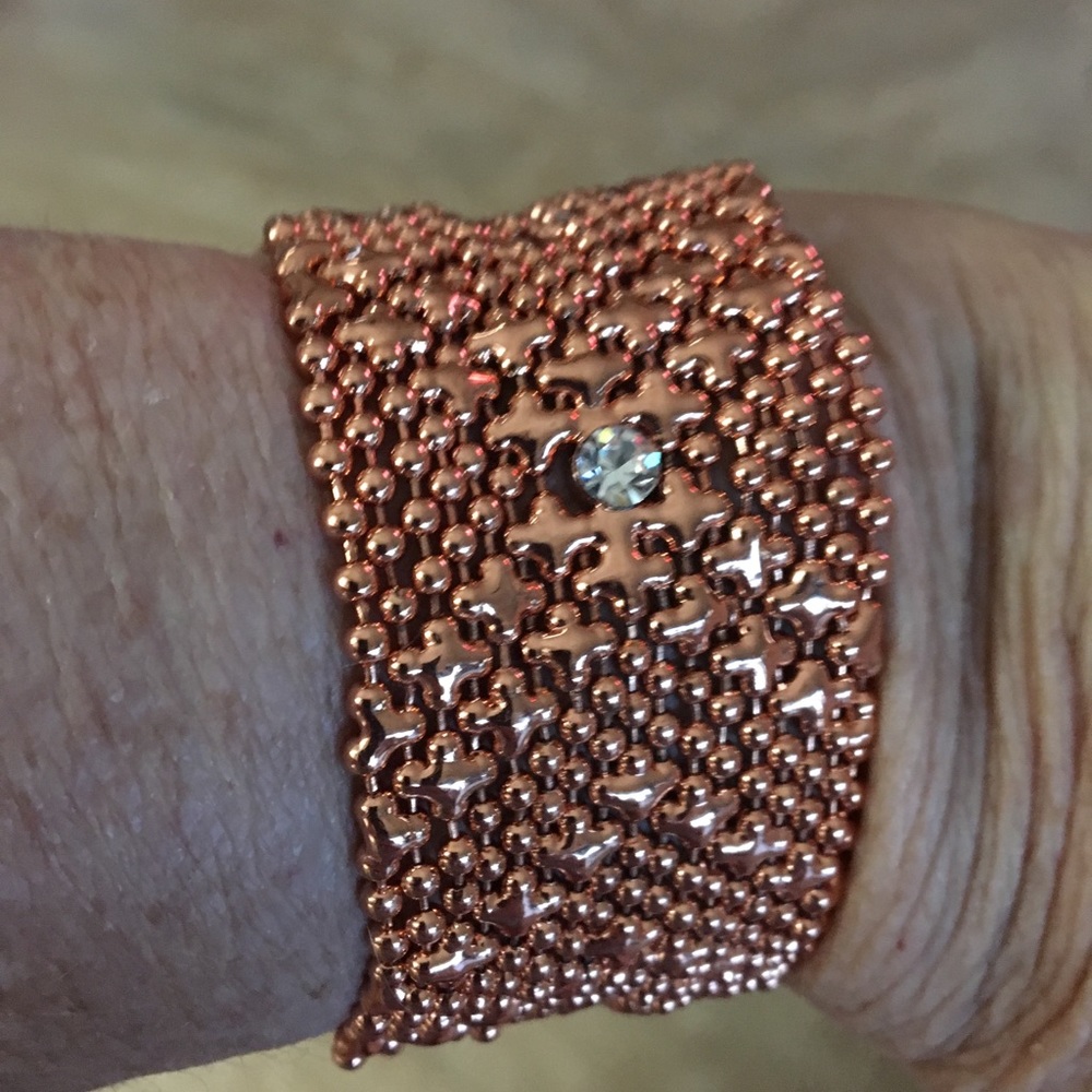 Rose tone wrap bracelet
